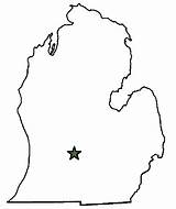 Michigan Outline Map State Mitten Blank Clipart Clip Clipartmag Mi Come Visit sketch template