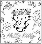 Kitty Hello Coloring Pages Print Color Colouring Sheets Printable Valentine sketch template