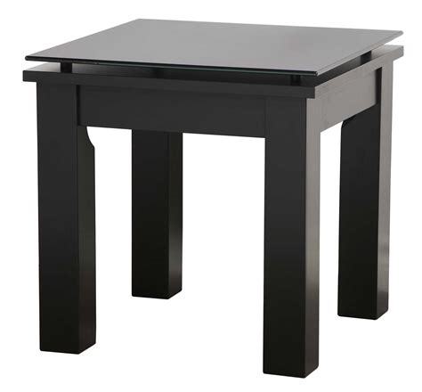 Modern Glass Top Square End Table In Side Tables