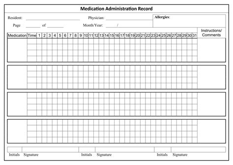 search results for “printable monthly medication administration record