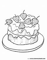 Cake Coloring Pages Strawberry Birthday Colouring Drawing Cakes Sheet Printable Strawberries Shopkins Cupcake Cream Happy Getdrawings Template Shortcake Candy Print sketch template