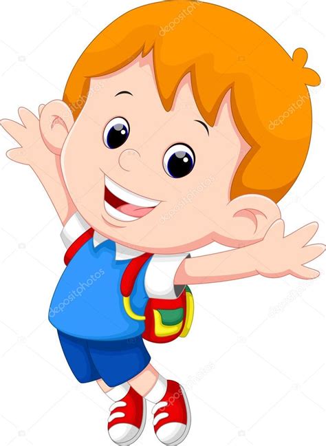 happy school boy cartoon stock vector image  cirwanjos