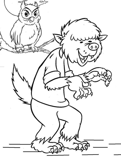 halloween werewolf coloring pages fieltros patiki
