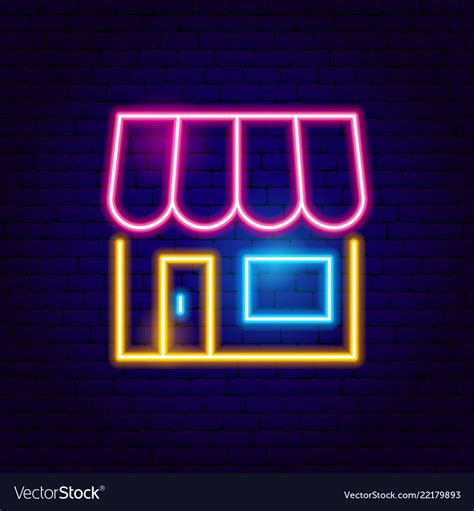 online shopping neon sign royalty free vector image