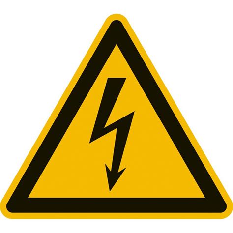 warnschild warnung vor gefaehrlicher elektrischer spannung alu  mm