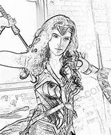 Coloring Wonder Woman Gal Pages Printable Gadot Colouring Superhero Superheroes Ecoloringpage Online Template sketch template
