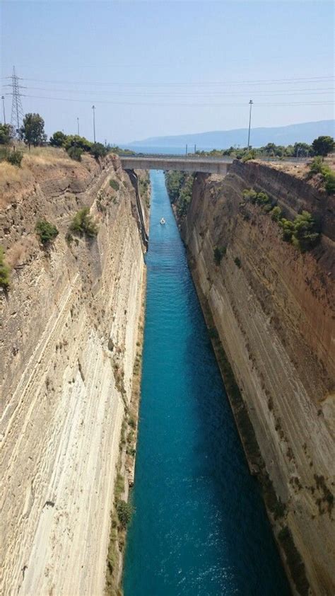 kanaal van korinthe griekenland zomer kanaal