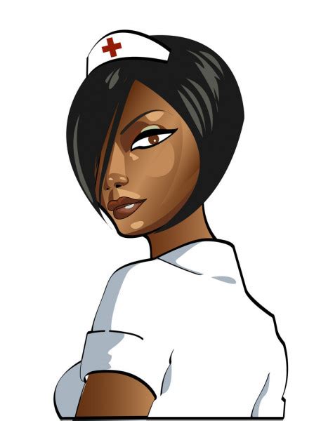 a sexy black nurse with a syringe for a shot avatar icon