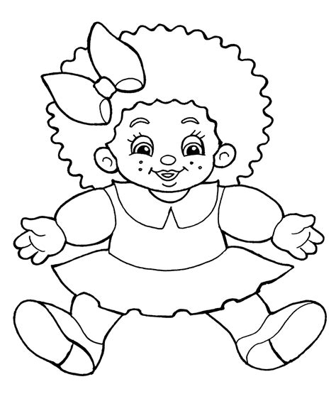 coloring page merry doll