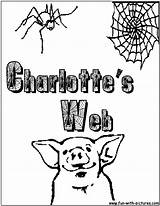 Charlotte Web Coloring Pages Charlottes Printable Print Colouring Kids Color Characters Hornets Food Sheet Sheets Charlottesweb Silhouette Clipart Getcolorings Spider sketch template