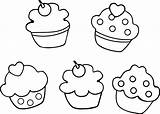 Dolci Colorir Muffin Wecoloringpage sketch template