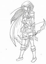 Ashe Lineart sketch template