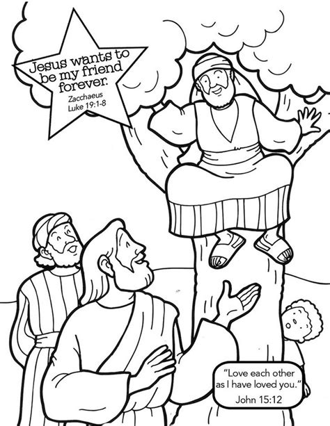 printable zacchaeus tree coloring pages  kids coloring pages