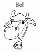 Coloring Bell Cow Print Favorites Login Add Twistynoodle sketch template