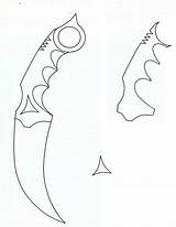 Knife Karambit Cuchillos Messer Butterfly Plantillas Instructables Kunai Faca Facas Naruto Molde Ler Artesanales Szkic Knive sketch template