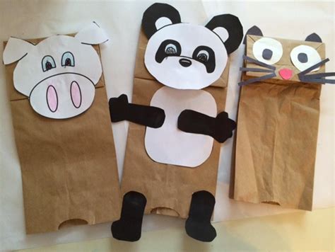 nanny paper bag puppets