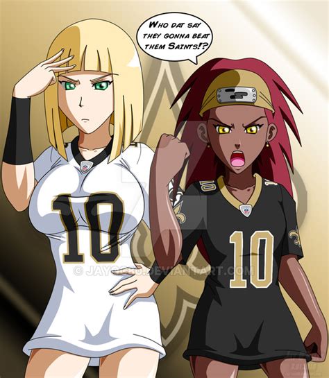 Naruto New Orleans Saints With Karui And Samui By Jayqc80