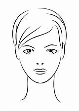 Coloring Face Pages Women Female Line Woman Printable Young Characteristics Onlinelabels Clip Edupics Large sketch template