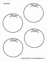 Oranges Coloring Printable Pages Orange Templates Set Firstpalette Popular sketch template