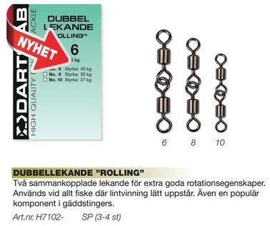 darts dubbel lekande rolling fiskese bra priser fri frakt oever