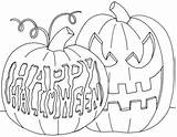 Pumpkin Coloring Scary Halloween Kids sketch template