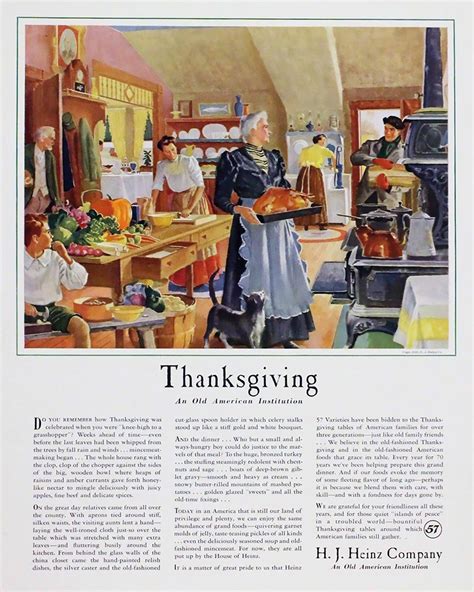 vintage heinz ad   thanksgiving  franksgiving news