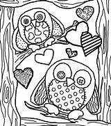Owl Pages Adults Coloring Printable Getcolorings sketch template