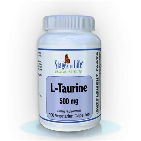 taurine  mg  capsules stages  life vitamins