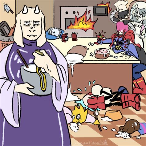 Toriel Immediately Regrets Inviting Everyone Over To Cook