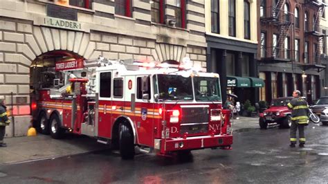 fdny tower ladder  fdny engine  return  quarters  duane st