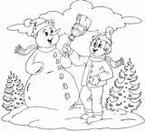Snowman Coloring Bow sketch template