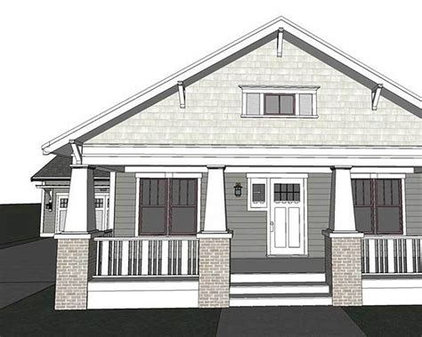 craftsman bungalow  attached garage ph architectural designs house plans