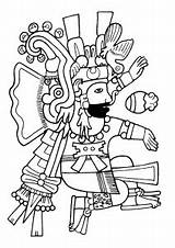 Coloring Maya Incas Mayan Pages Mayans Aztec Museum British Xiuhcoatl Quetzalcoatl Temple Adults Calendar Impersonator Serpent Xiuhtecuhtli Ritual Attached Costume sketch template