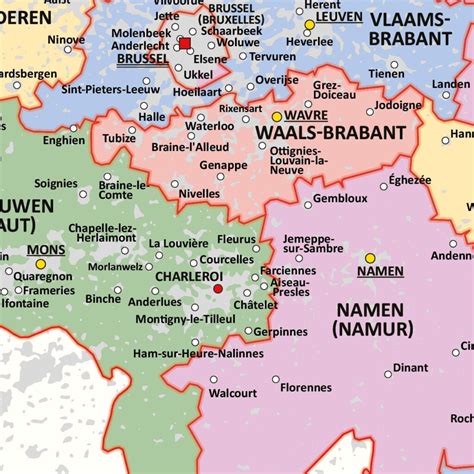 schoolkaart belgie staatkundig landkaarten belgie vector map