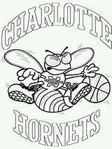 Hornets Charlotte Logo Coloring Hornet Template Logos sketch template