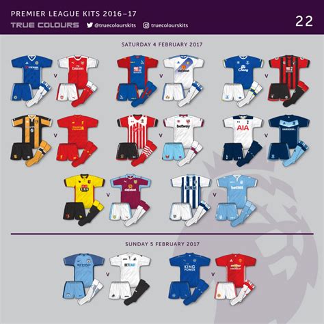 week  premier league kits   true colours football kits
