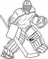 Hockey Coloring Pages Goalie Nhl Draw Printable Player Step Drawing Penguins Pittsburgh Kids Print Chicago Blackhawks Sketch Sheets Bruins Sports sketch template