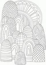 Coloring Abstract Pages Easy Designs Popular Shapes Library sketch template