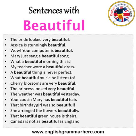 sentences  beautiful beautiful   sentence  english sentences