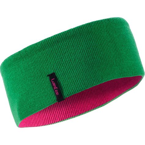 wedze reverse ski headband pinkgreen decathlon