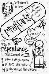 Lds Repentance Repentence Melonheadz Illustrating Repent Deacons Forgiveness Melonheadsldsillustrating Fhe Commandments sketch template