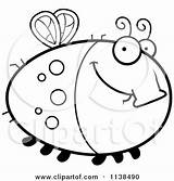 Cartoon Chubby Outlined Fly Smiling Clipart Cory Thoman Coloring Vector Angry sketch template
