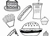 Pages Coloring Baked Goods Healthy Foods Getcolorings Getdrawings sketch template