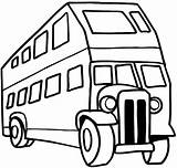 Bus Double Decker Coloring Pages Printable Color Getcolorings Clipart Sight Seeing sketch template