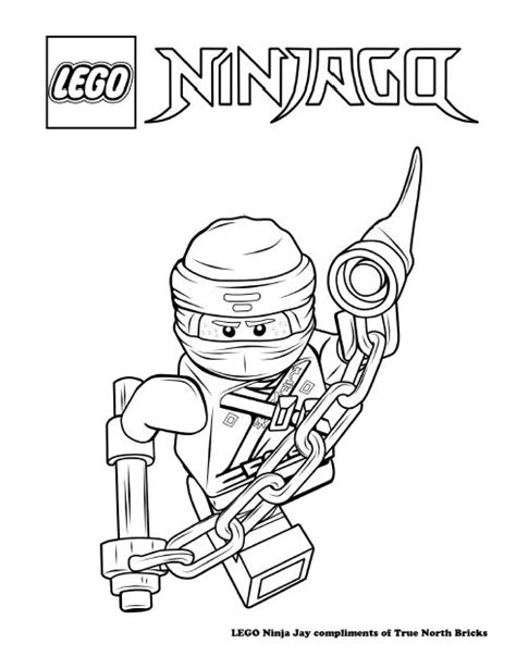 coloring page ninja jay true north bricks ninjago coloring pages