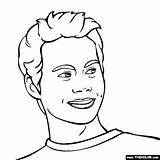 Coloring Dylan Obrien Pages Famous Actor sketch template