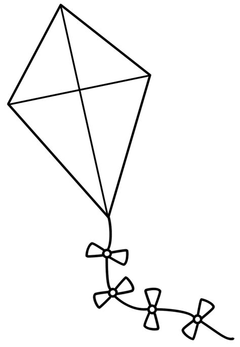 kite  bows coloring page spring kite coloring pages kite