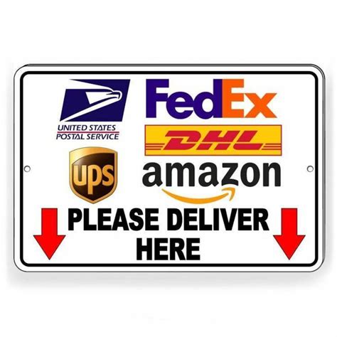delivery instructions  deliver  sign metal usps etsy