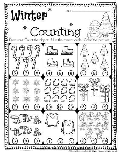 printable counting worksheets  toddlers