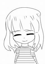 Frisk Undertale Pages Lineart sketch template